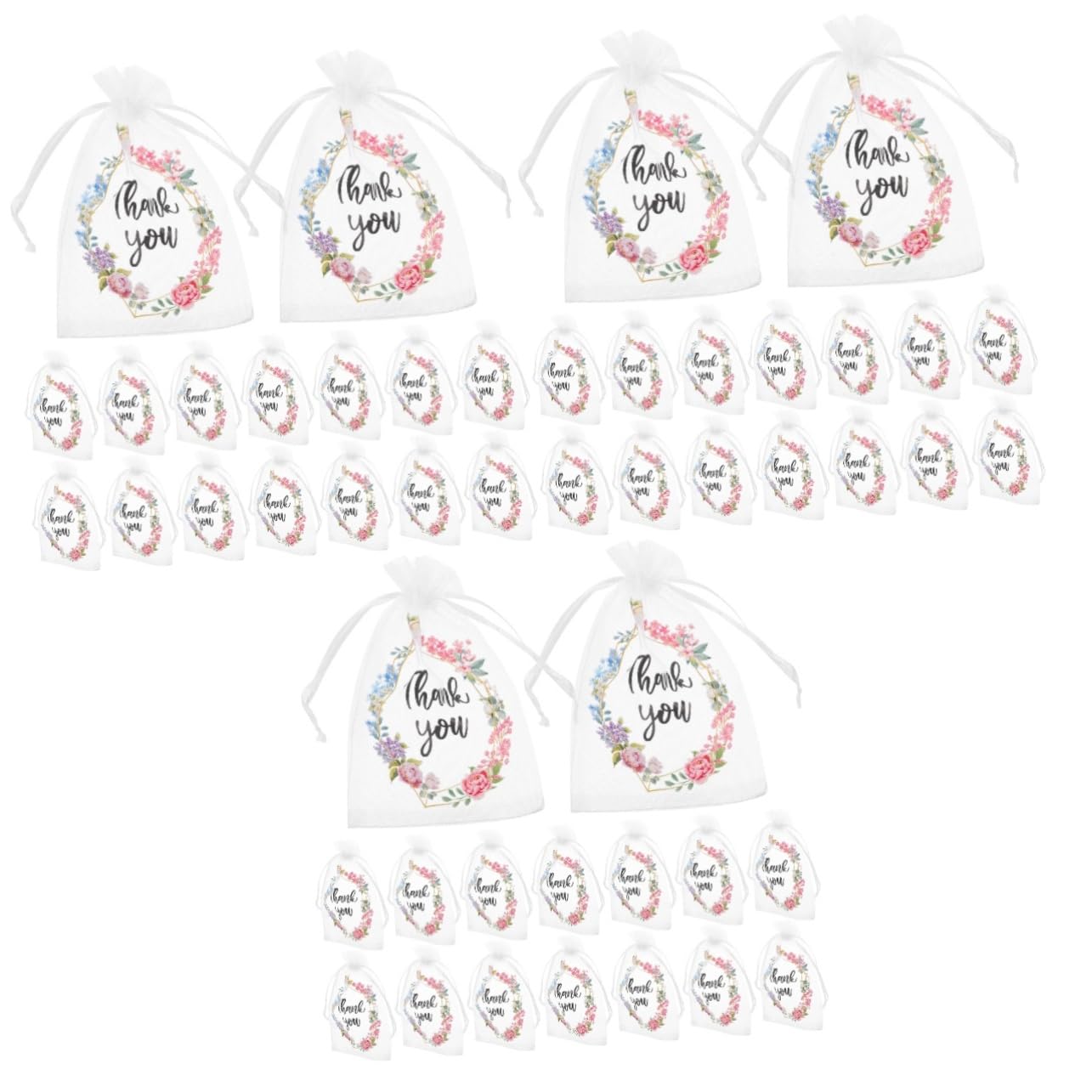 FOMIYES 3 Set Di Robusti Sacchetti in Organza Trasparente Con Coulisse Per Gioielli Piccoli Sacchetti Ideali Per Bomboniere E Decorazioni Per Matrimoni 50 Pezzi*3