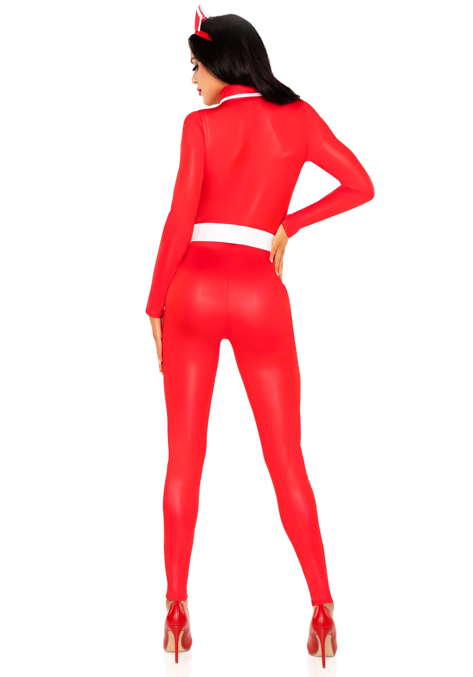 Leg Avenue Hospital Heartbreaker Women’s Catsuit Costume – Size S – Red