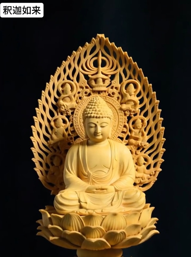 Amazon｜TheChanger仏像 木彫り 置物 釈迦如来 TheChanger 仏壇仏像