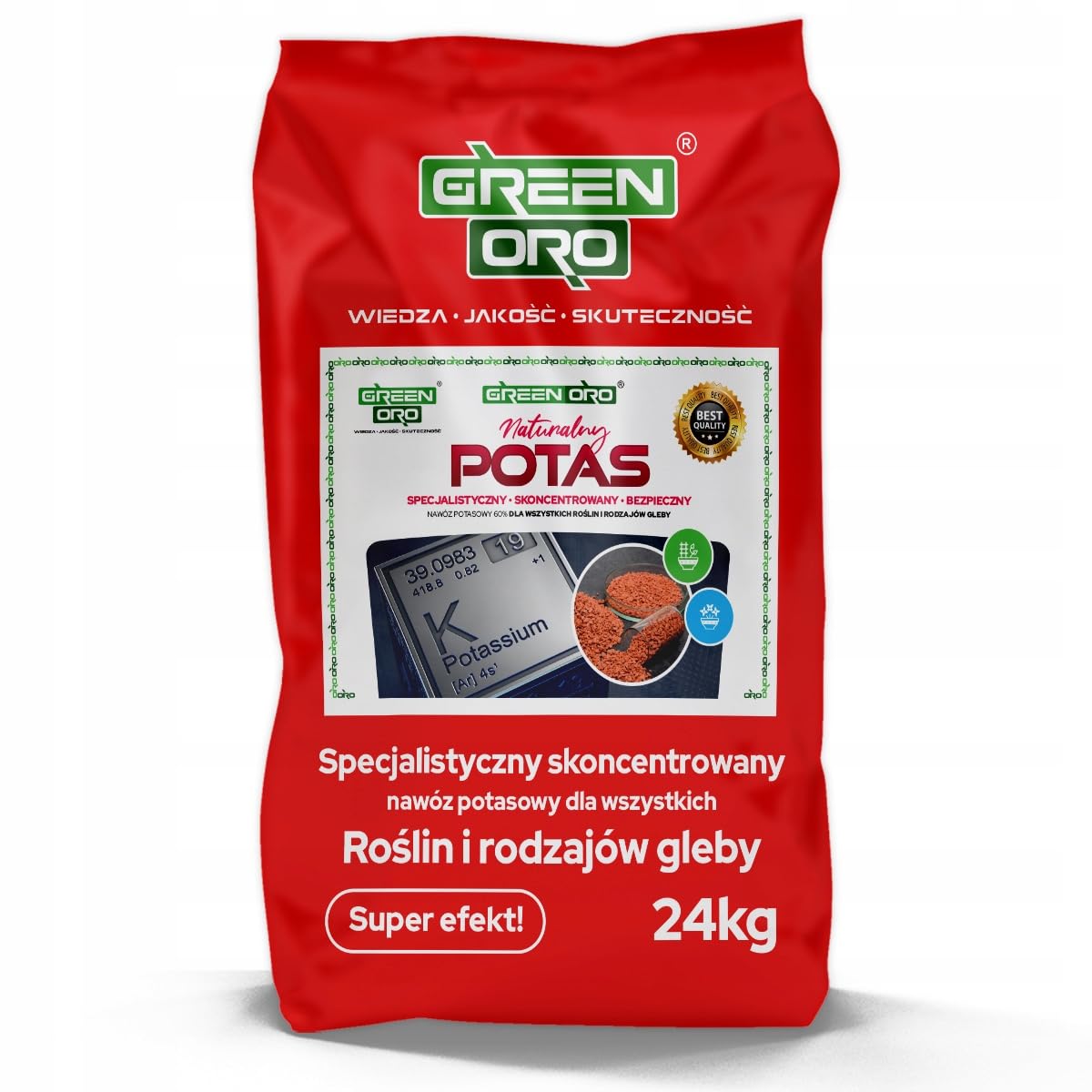 POTASSIUM 60% 24KG – Wysokiej jakości nawóz potasowy do trawnika, warzyw i drzew owocowych.