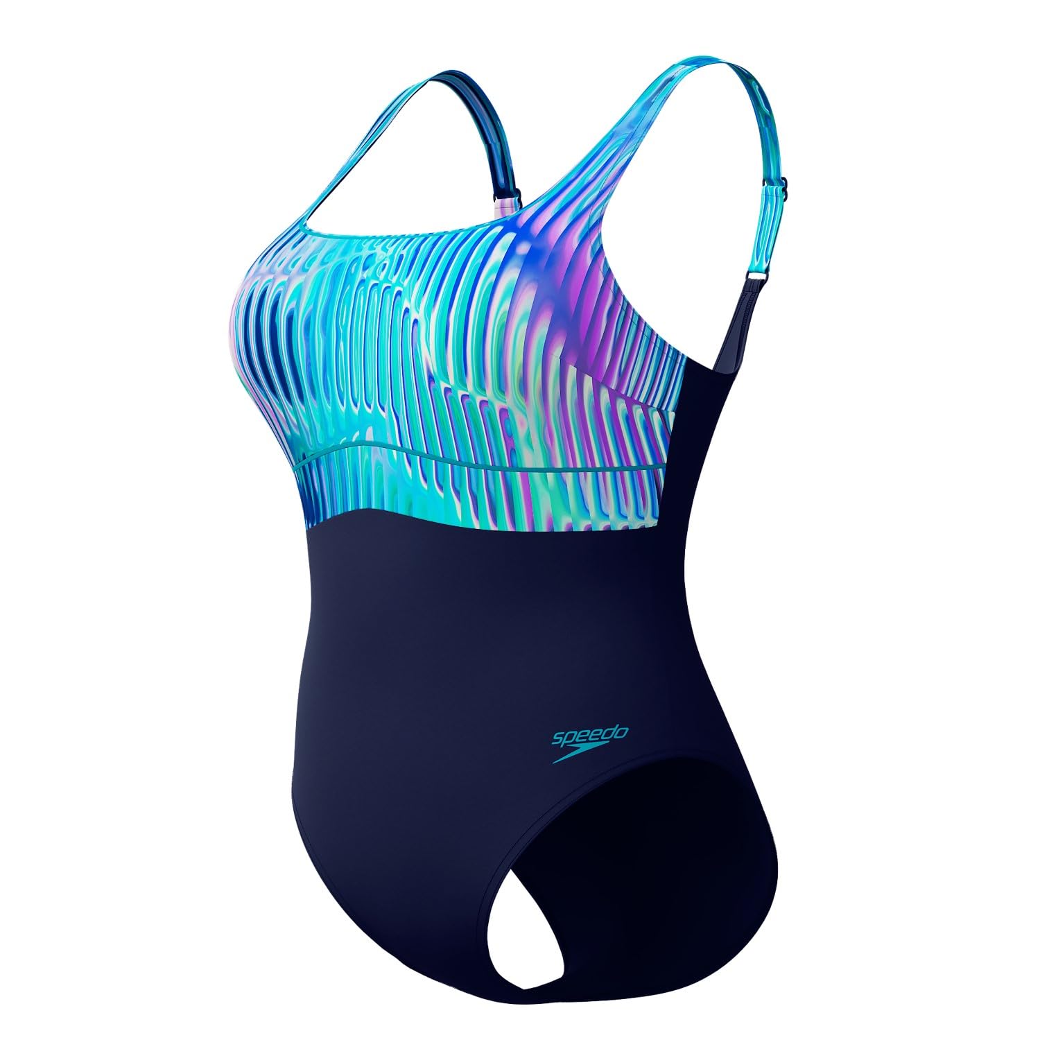Speedo Women's Shaping Contour Eclipse Printed One Piece Swimsuit | Shapewear | Beach and Holiday Swimwear Swimwear