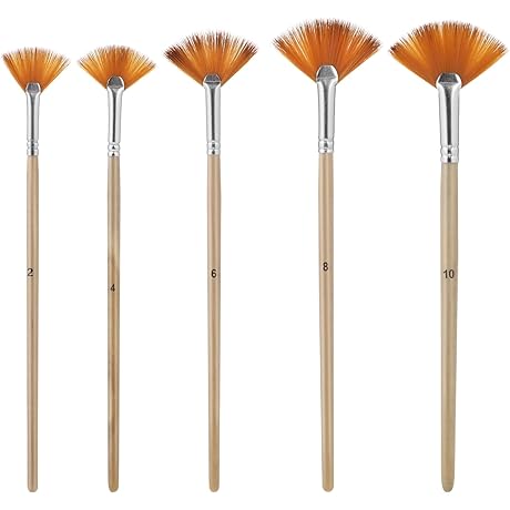 5PCS Fan Brushes Paint Fan Brush