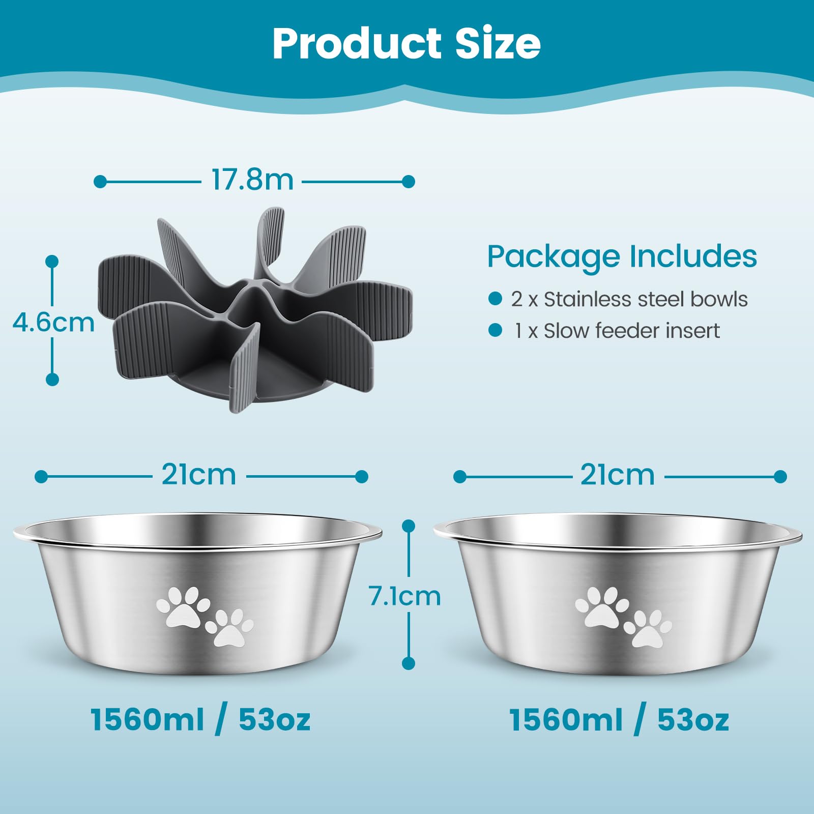 PETTOM Ciotola Slow Feeder Per Cani - Anti Ingozzamento, Con Ventose, In Silicone - Foto 8