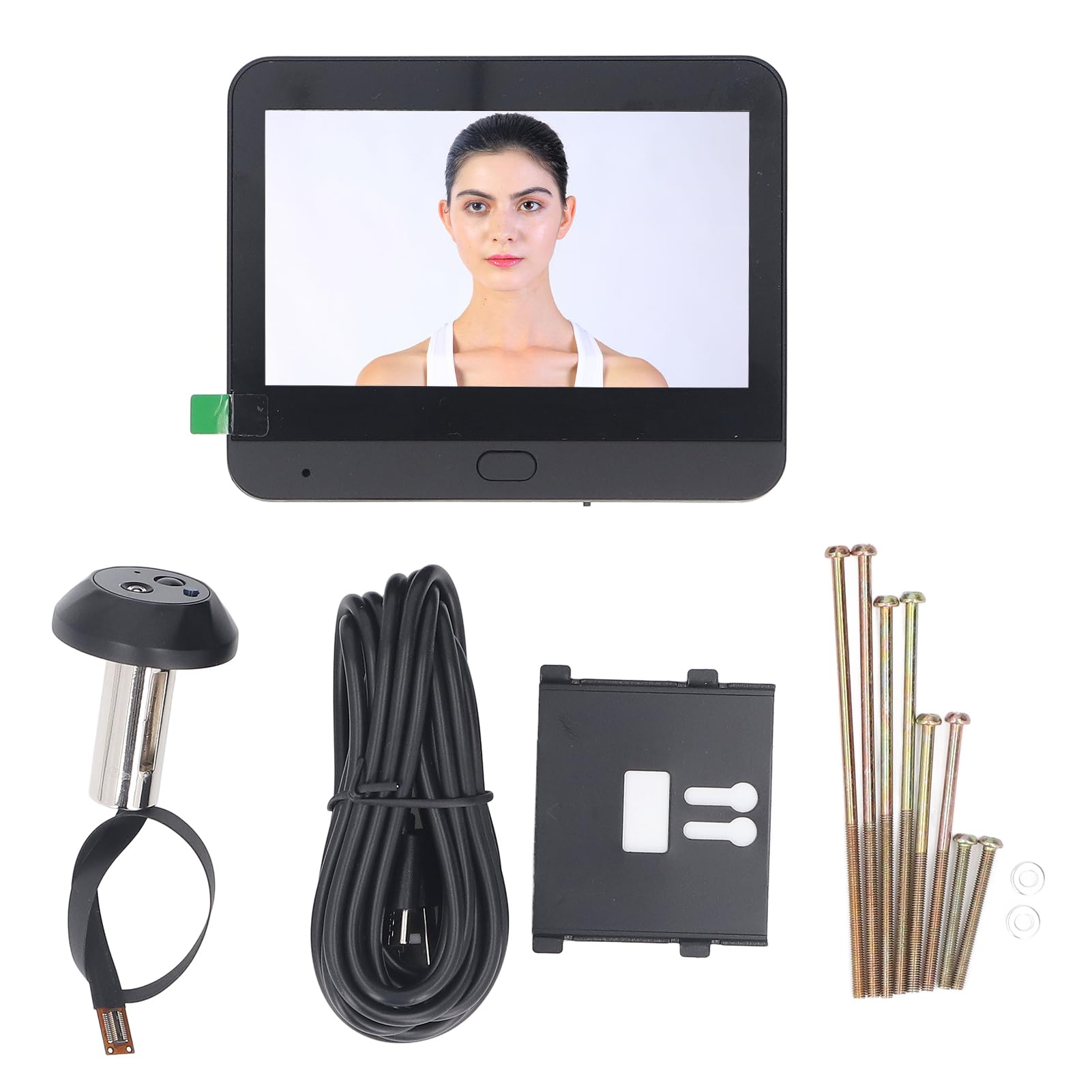 FTVOGUE Citofonico per Campanello Video Wireless, Videocamera per Campanello Intelligente 1080P con Rilevamento del Movimento PIR, Visione Notturna per Casa o Appartamento