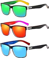 Vista 18 de Gafas de sol deportivas polarizadas para hombre Ciclismo Correr Pesca Golf Moda Gafas de sol Mujeres HD6009 Lente polarizada con espejo azul y negro