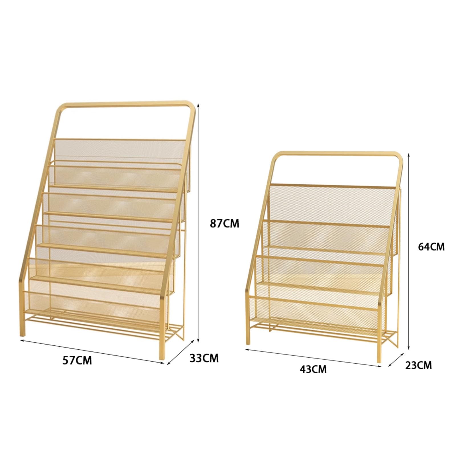 Porte-revues support de littérature sur pied en maille pour brochures et catalogues, grande capacité, design peu encombrant, idéal pour le bureau ou la vente au détail