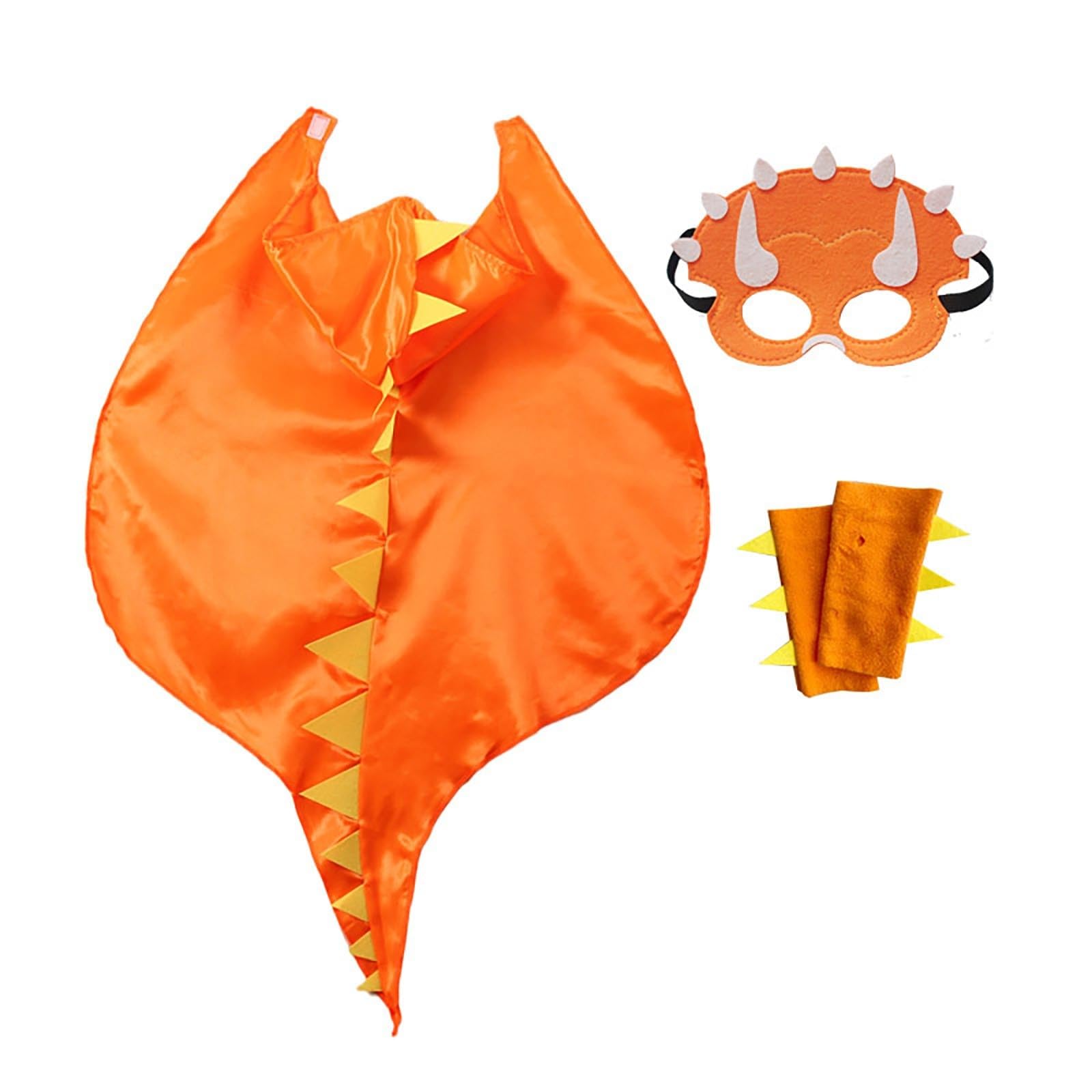 Fancy Dresses For Girls, Kids Dinosaur Cape Costume Hooded Dress Up Play For Halloween Parties And Role Play