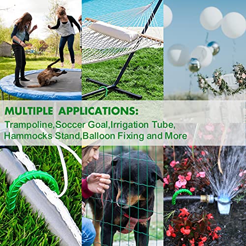 Image of Eurmax USA 4 Pack Rebar J-Shape Groud Stakes, Heavy Duty Ground Anchors, Windproof Anti-Flip Metal Tent Pegs for Trampoline,Soccer Goals, Fences and Outdoor Playsets