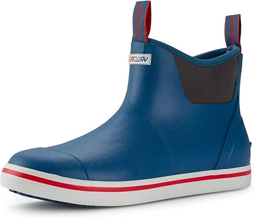 SUREWAY Men's Deck Boots Professional Non-Slip Fishing & Ankle Deck Boot Waterproof Rain Boots