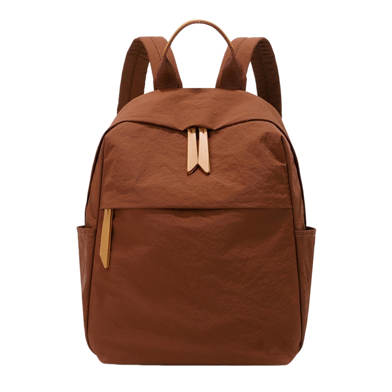 Zaino di Viaggio Stile Semplice, Borsa Studentesca Moda Grande capacità per Uso Quotidiano-Brown