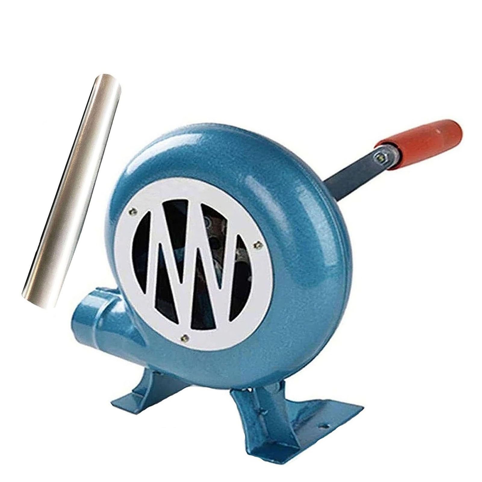 Ventilador Manual para Barbacoa con conducto de Aire, aspas metálicas y Encendedor de carbón con manivela (150 W)