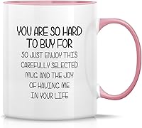Vista 1 de Retreez Taza divertida - "You Are So Hard to Buy For Enjoy This Mug and the Joy" - 325 ml, tazas de café de cerámica - Tazas divertidas