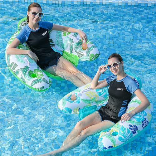 2 Pack Inflatable Pool Float Chair