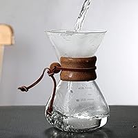 Vista 8 de Cafetera para cafetera, 13.5 fl oz, doble filtro, de madera, para café, adecuado para fiestas de café en casa