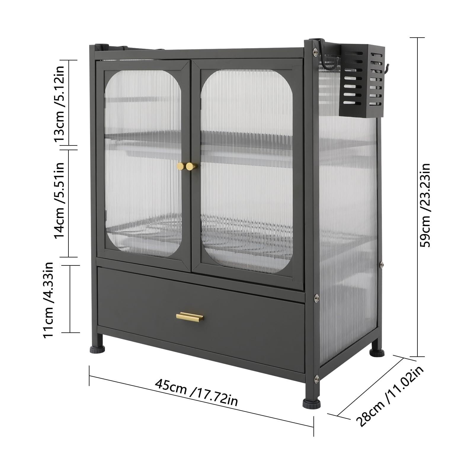 Escurridor de platos de cocina con cajón, bandeja de drenaje desmontable, paneles de policarbonato para mostrador de armario y elegante organizador de secado de platos para uso doméstico y restaurante