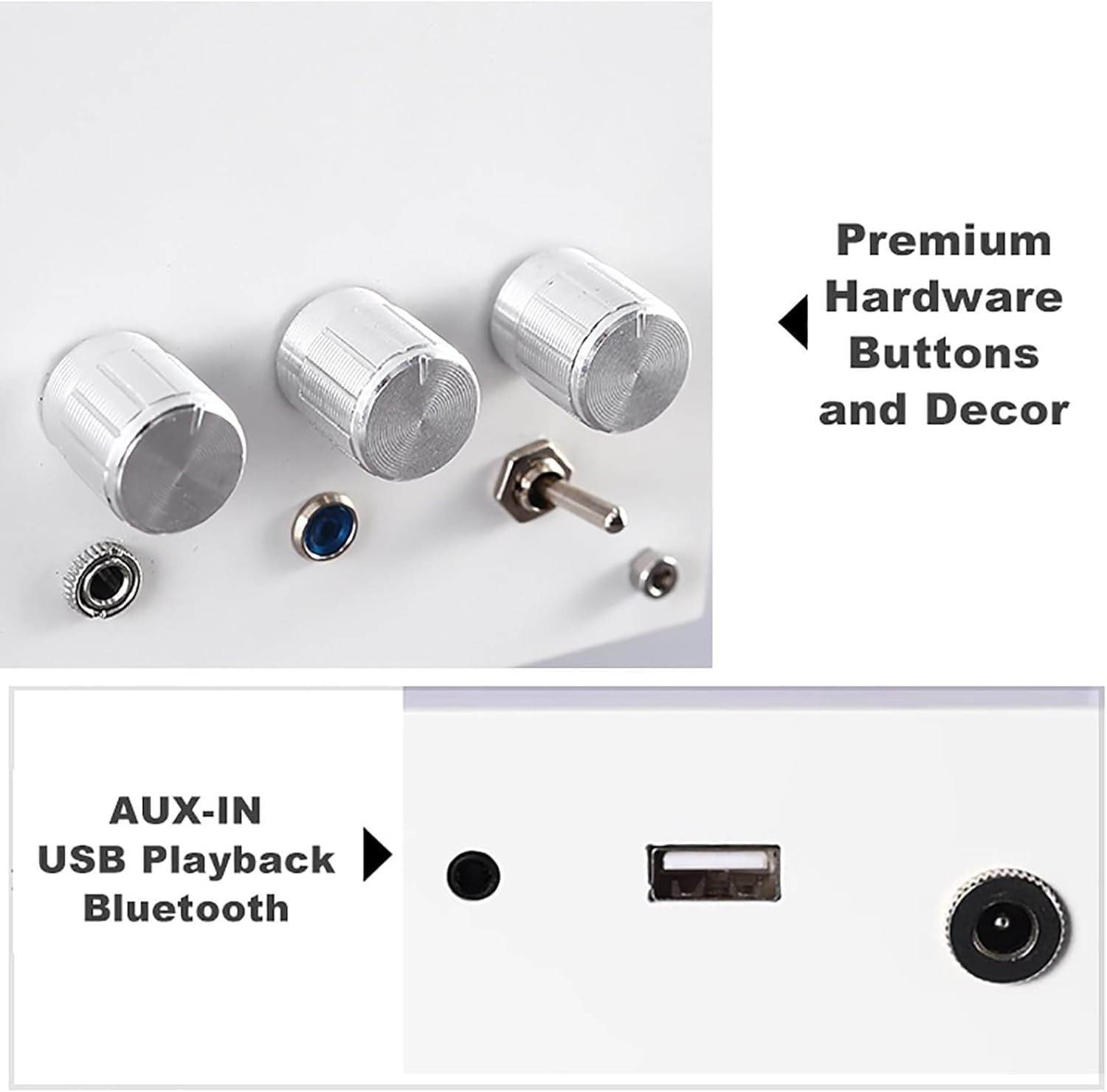 Altoparlante Bluetooth a cassetta, portatile, minimalista, con riproduzione USB/AUX, perfetto per regalo, ufficio e soggiorno, design trasparente