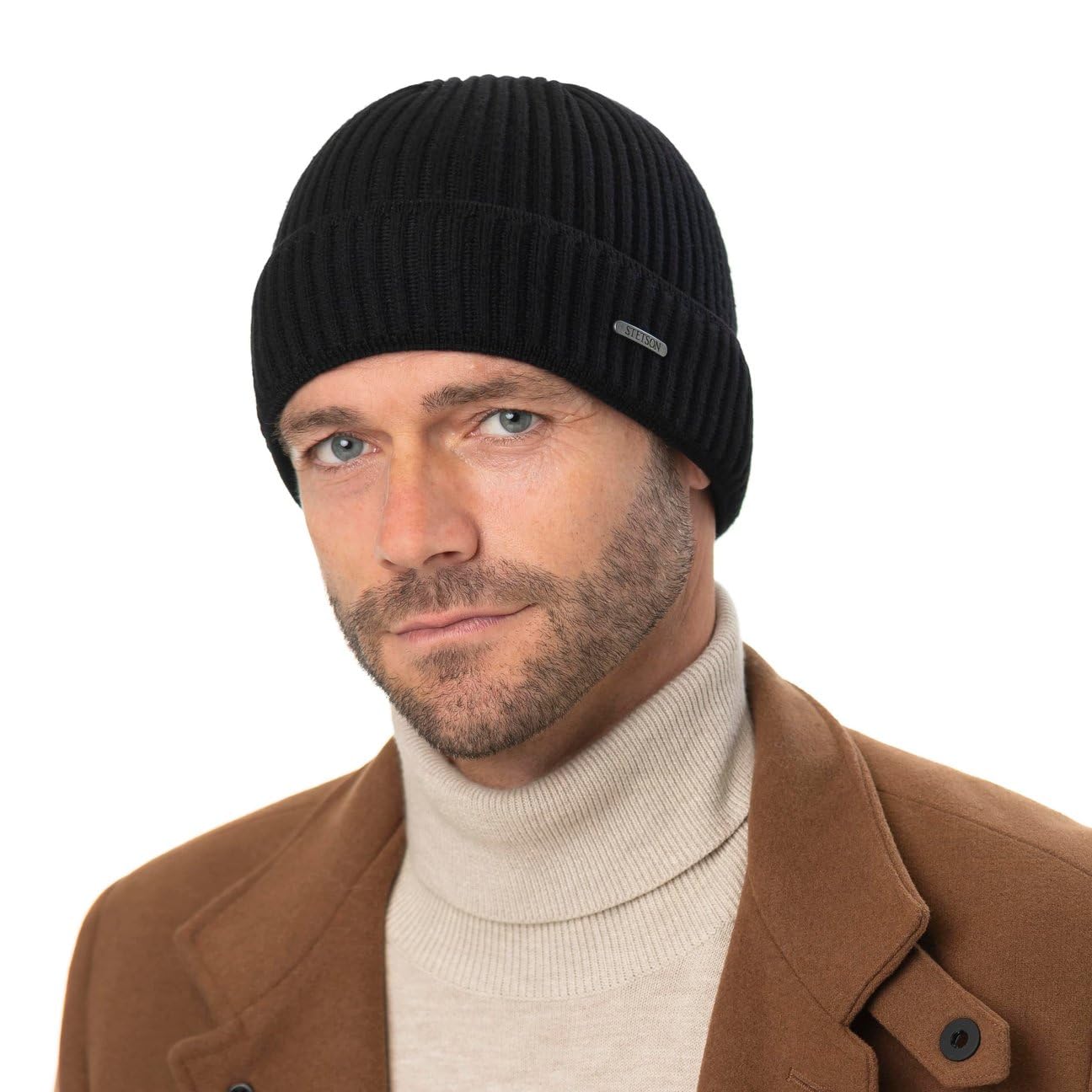 Stetson Berretto da Uomo in Lana Merino, Nero