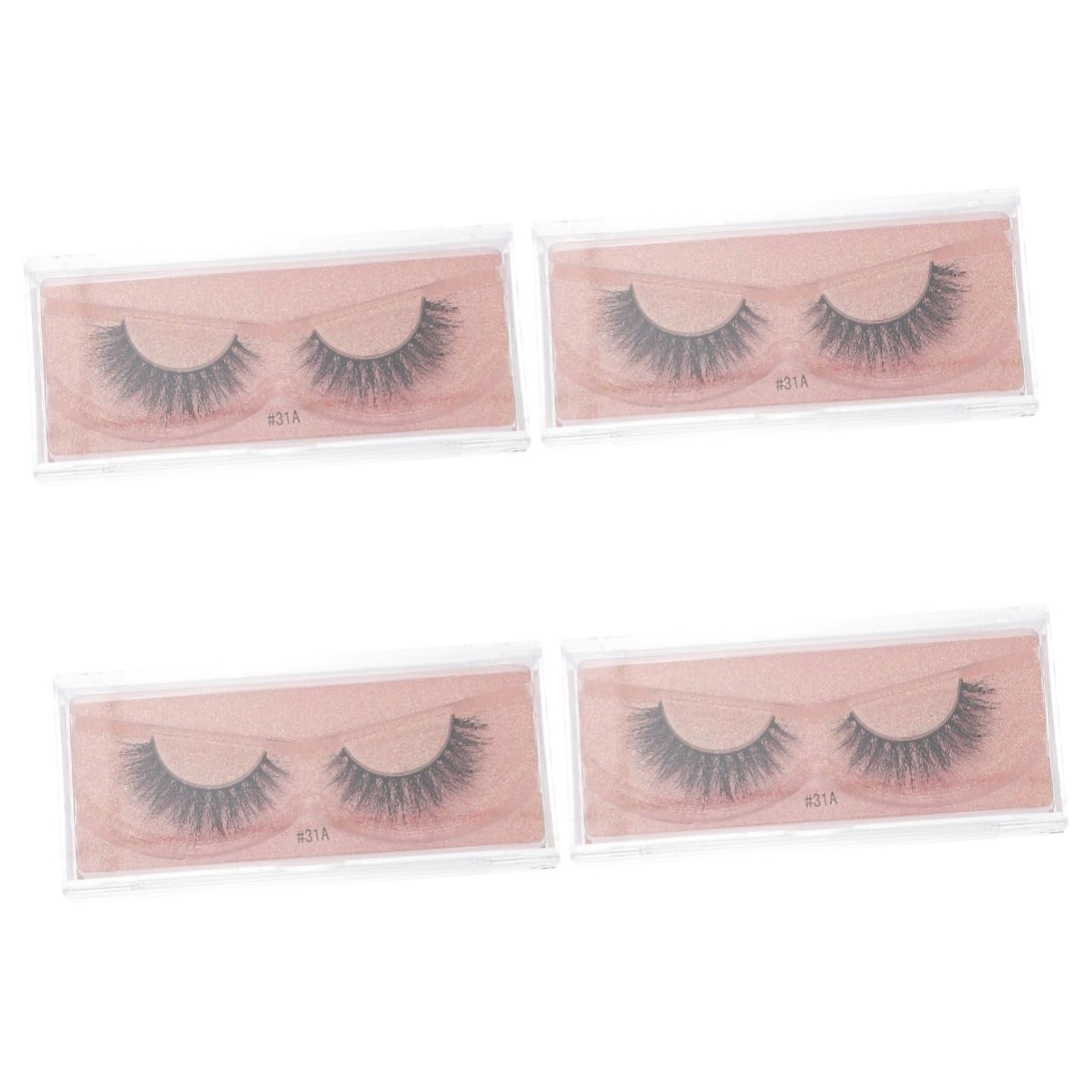 MAGICLULU 4pares Extensiones De Pestañas Postizas Naturales Largas Maquillaje Diy Para Ojos
