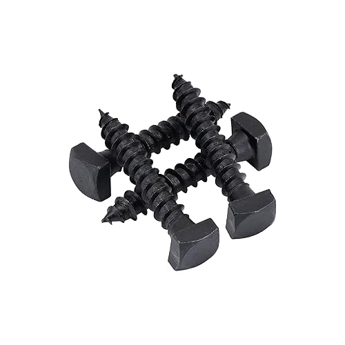 Miniatura 4 de Ruspert - Tornillos cuadrados rústicos, revestimiento resistente a la intemperie, pernos exteriores negros, 14 x 1 12 pulgadas, (paquete de 25)