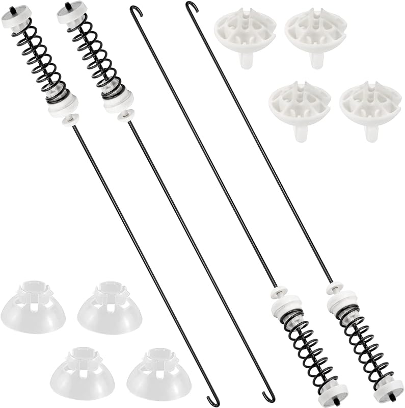 Kit de varilla de suspensión de lavadora W10780048 apto para Ken-more Whirl-pool | Actualizado para lavadora WTW4800XQ4 WTW4800XQ1 ATW4675YQ1 Incluye 4 varillas de suspensión y copas de bola de AMI PARTS