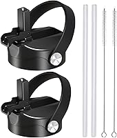 Vista 1 de Tapa de popote para botella de agua de boca ancha Hydro Flask de 32 onzas y 40 onzas, tapas superiores con popote para boca ancha Hydroflask
