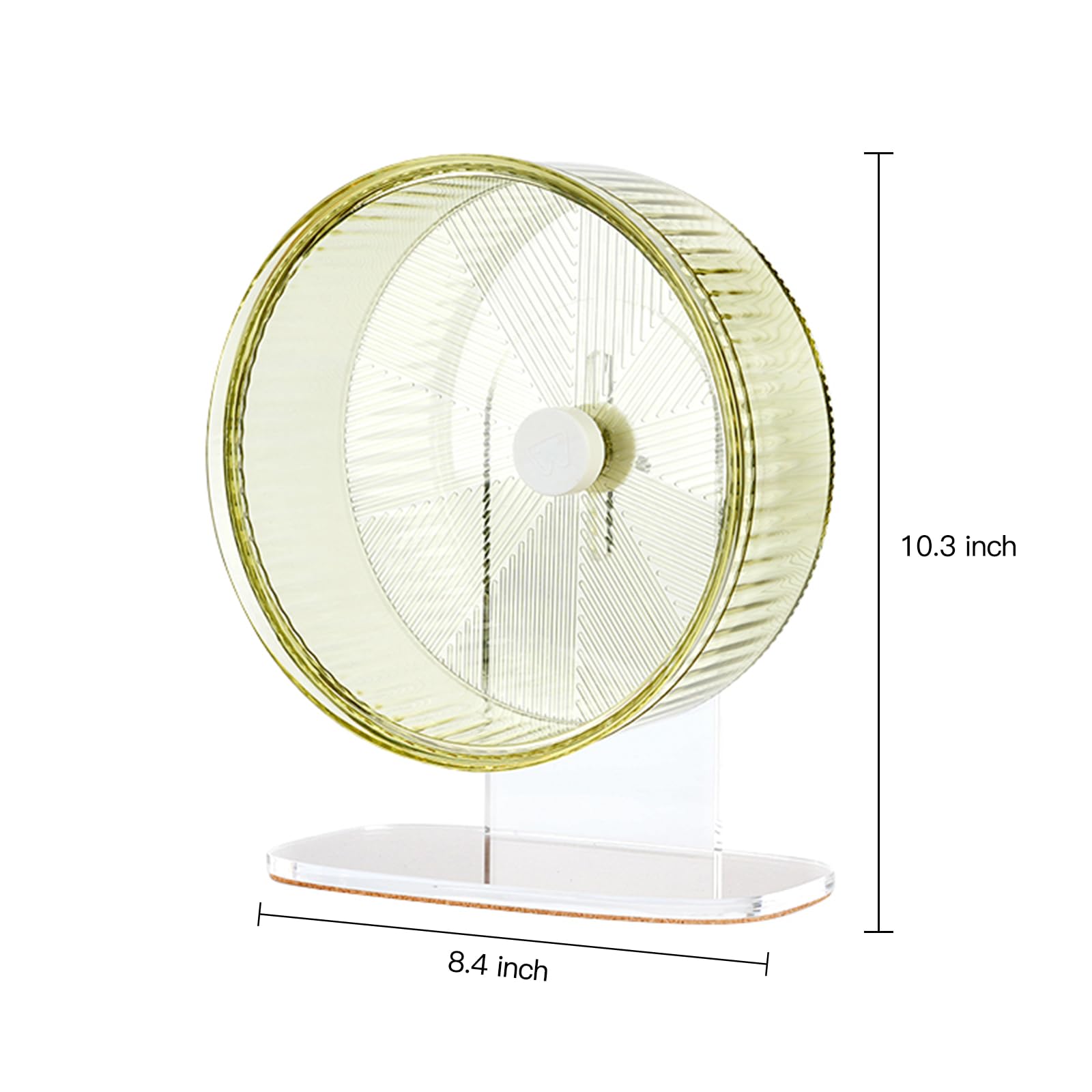 Super-Silent Hamster Exercise Wheel: Silent Spin Toys Hamster Running Wheels with Height Adjustable Stand for Hamsters Gerbils Mice Or Other Small Animals -8.5inch Green - image 2