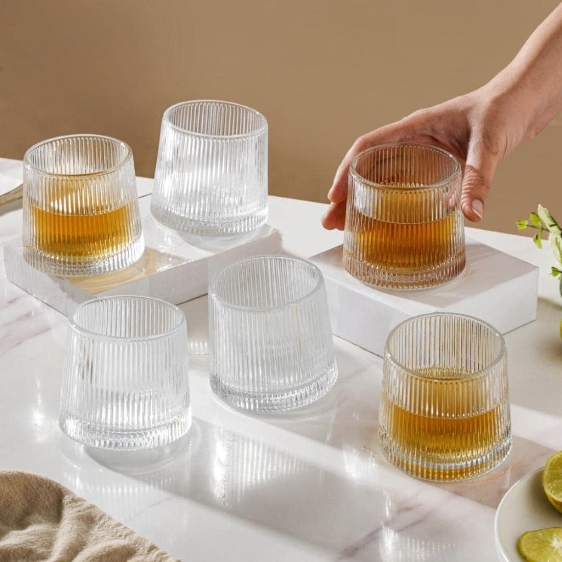 ANKUL Spinning Whiskey Glasses - Dancing Tumbler Set -9
