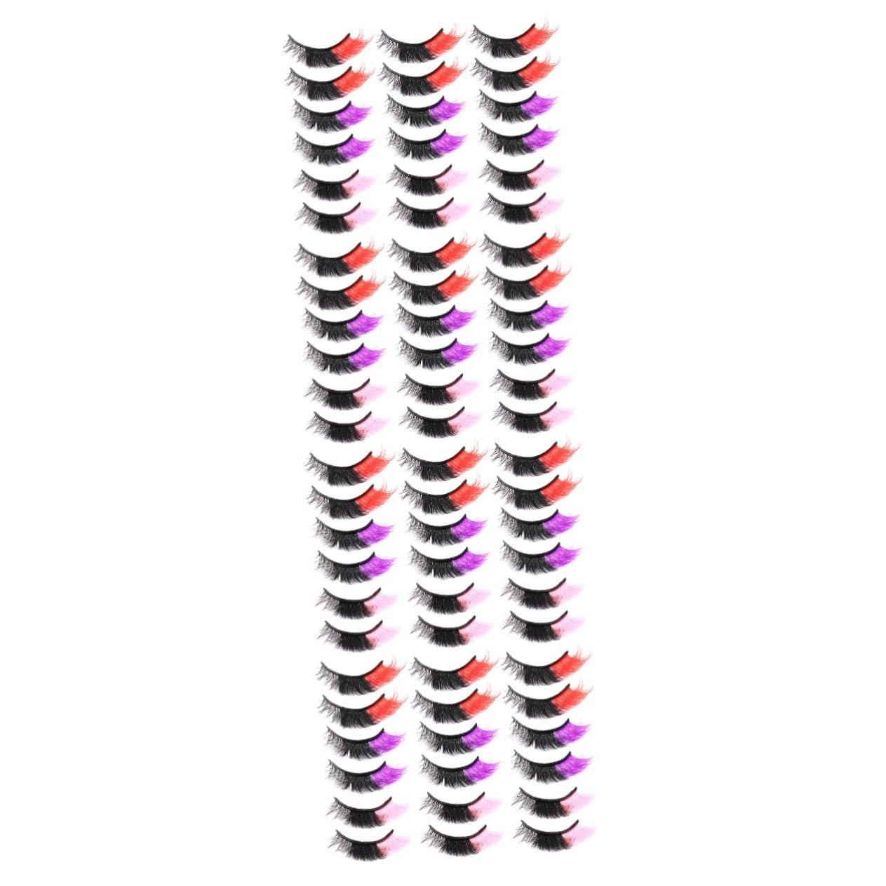 FRCOLOR 36paires Faux Colorés Cosplay De Multicolores Épais Et Fluffys Pour Regard Éblouissant Et Attrayant Parfaits Pour Femmes Événements Cosplay