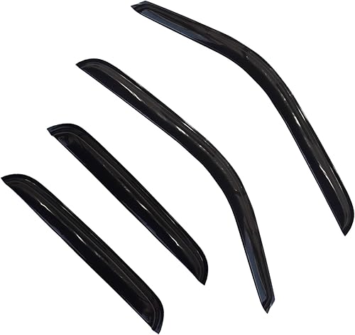 Deflectores de protección contra la lluvia – Paquete de 4 deflectores de ventana lateral para ventanas de coche, montaje exterior, acrílico