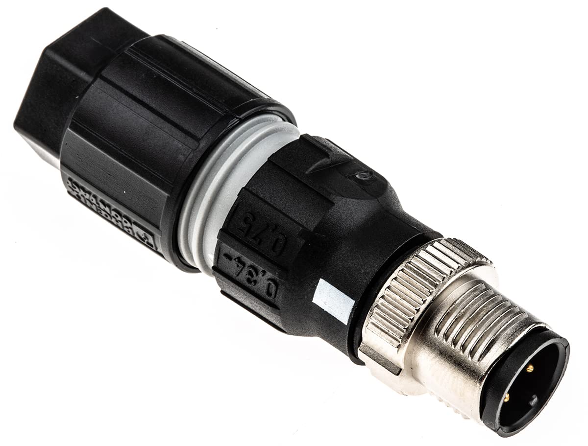 PHOENIX CONTACT SACC-MS-4QO-0.75-M SCO Connector, Universal, 4-pin, Straight M12 SPEEDCON, Coding Cutting Terminal Connection, knurled Material 4 mm - 8 mm Cable Outer Diameter