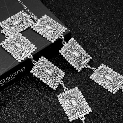 LIMHOO Women's Western Waist Belt Metal Chain Cowgirl Belt for Country Concert Outfits4