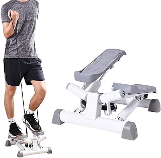 SCIAZA Exercise Stepper, Steppers for Exercise with Resistance Bands and LCD Monitor, Massageable Gym Stepper for Home Workout, Leg Arm Full Body Training Efficency