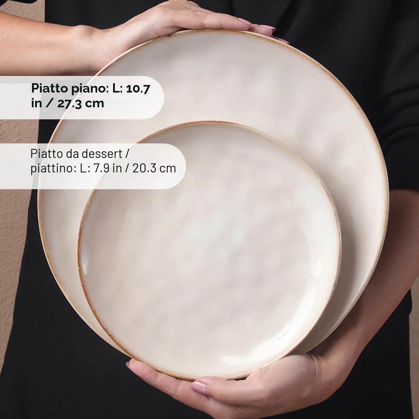 Set di stoviglie Karaca Aria Reactive per 6 persone, 24 pezzi, Beige, Servizio da tavola, Unicità in primo piano, Colori naturali, Materiale di alta qualità, Pulibile e resistente
