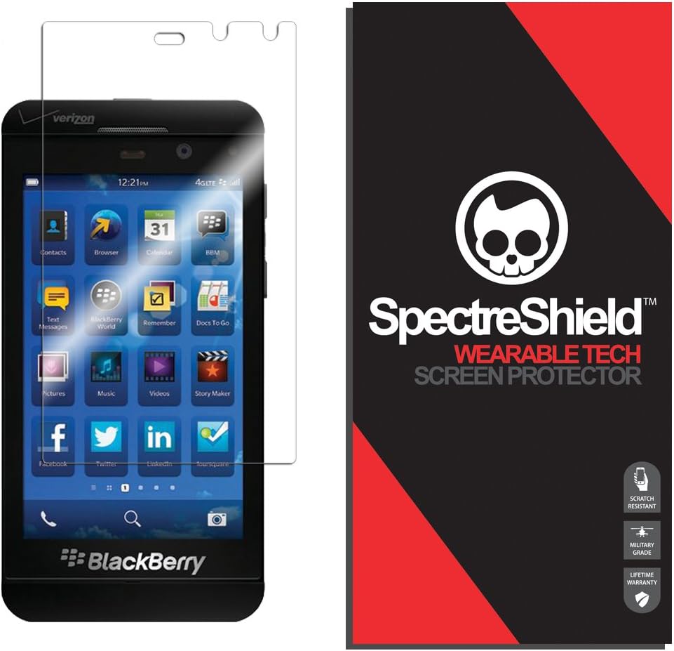 Spectre Shield Screen Protector for BlackBerry Z10 Screen Protector Case Friendly Accessories Flexible Full Coverage Clear TPU Film