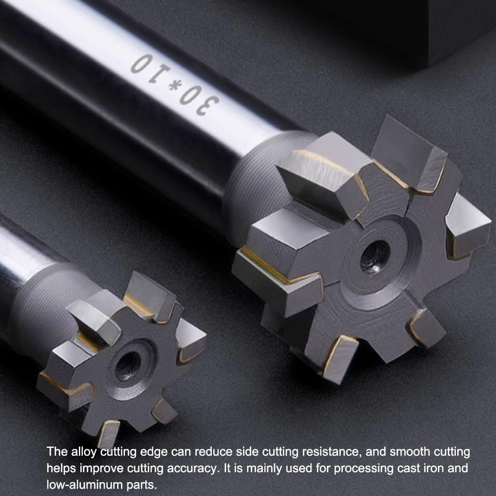 Produktbild von T-Nutenfräser Aus YG8 Wolframstahl – Hartgelötet, Für CNC-Bearbeitung Von Stahl, Metall, Aluminium, D12–30 Mm, Schaft 10–16 Mm