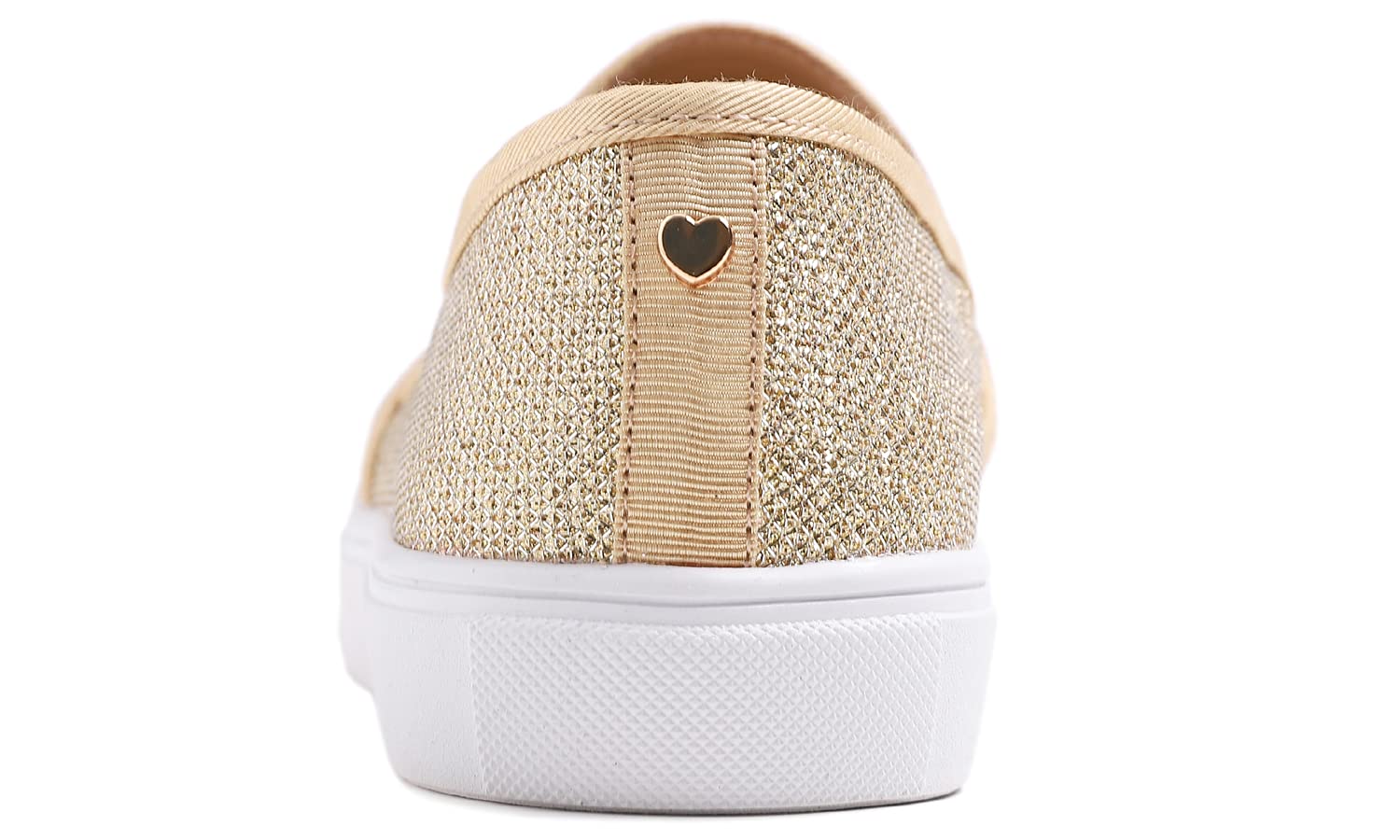 Feversole Women's Fashion Lurex Slip-on Sneaker Casual Flat Loafers,Baskets à Enfiler à la Mode pour Femmes Mocassins Plats décontractés