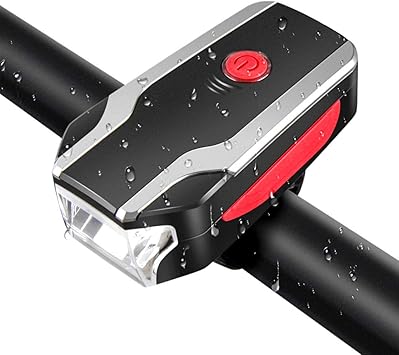 agptek 自転車ライト led自転車ライトセット 高輝度3モード対応 前照灯 防水ipx5 充電式