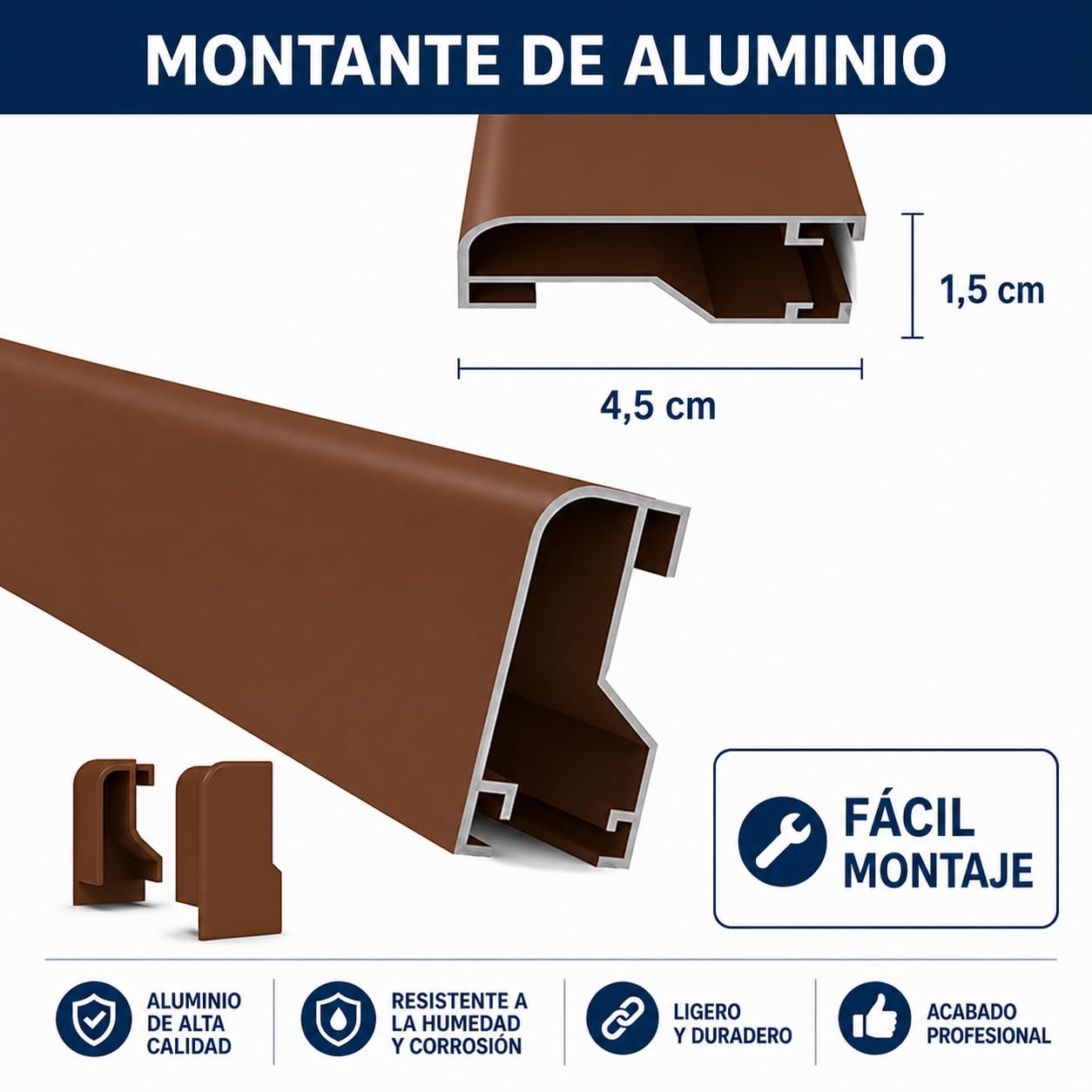 Cortinas Exterior Puerta | Personalizable | Material Plastico PVC y Barra Aluminio | Ideal para Terraza y Porche | Antimoscas | PERTONI TENDE (MARRÓN TRANSLÚCIDO, Alto 220cm x 90cm Ancho)