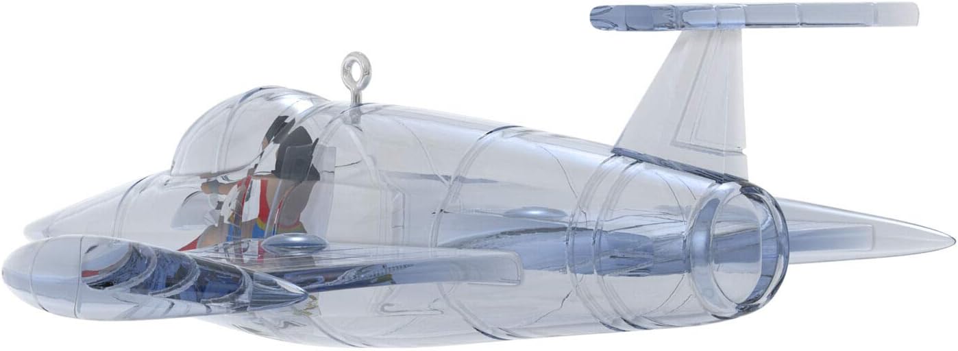Hallmark Keepsake Christmas Ornament 2019 Year Dated DC Comics Wonder Woman Invisible Jet,