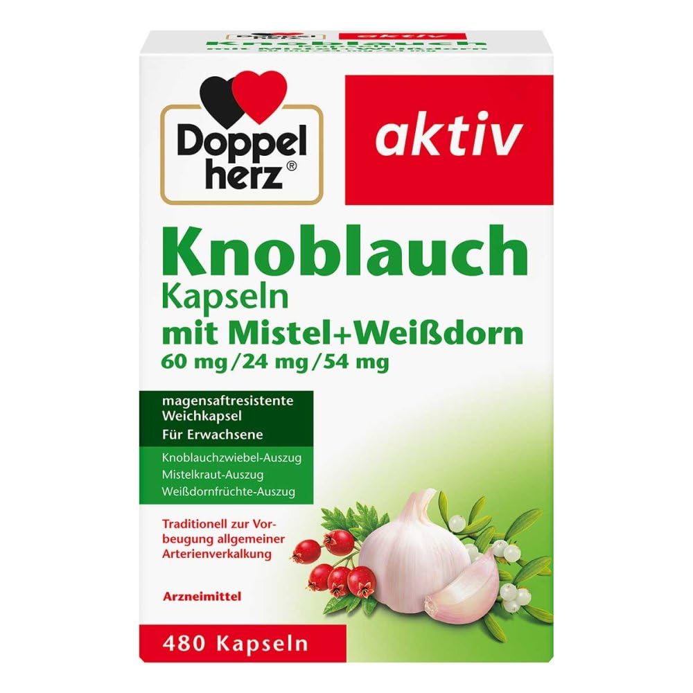 DOPPELHERZ aglio. Kap.m.vischio+biancospino 60/24/54 mg 480 pezzi