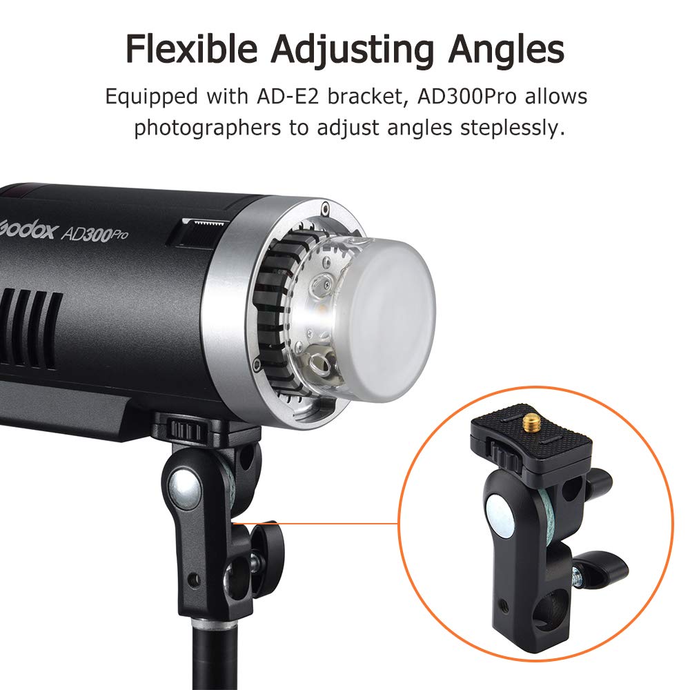 Godox AD300Pro Luz estroboscópica portátil para Exteriores 2.4G Inalámbrica 300Ws 5600K TTL 1 / 8000s Sincronización rápida 0.01~1.5s Compatible con CanonNikon Sony FUJIFILM Panasonic Pentax Olympus