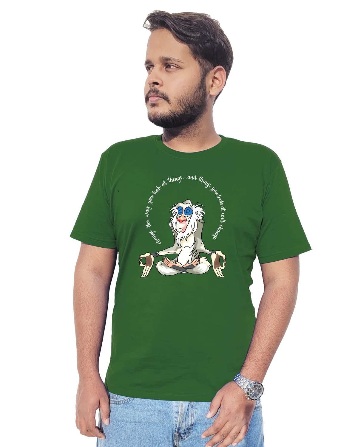 Lion King Rafiki T-Shirt | Change The Way You Look at Things and The Things You Look at Will Change | Wisdom Quote Tshirt | Unisex 100% Cotton Tshirt