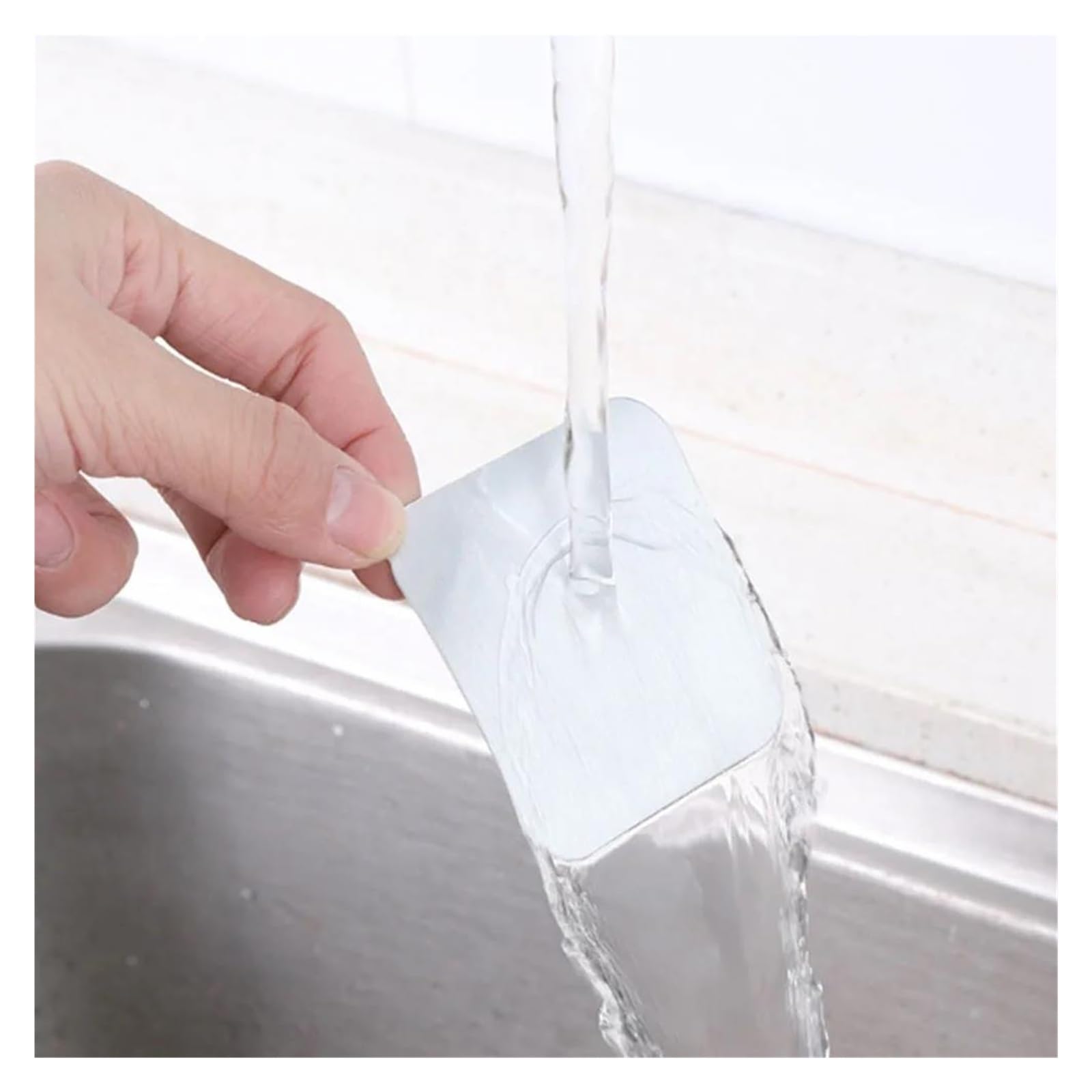 Scaffale angolare per bagno, senza punzonatura, potente mensola da parete per lavaggio cucina, condimenti, colore: bianco