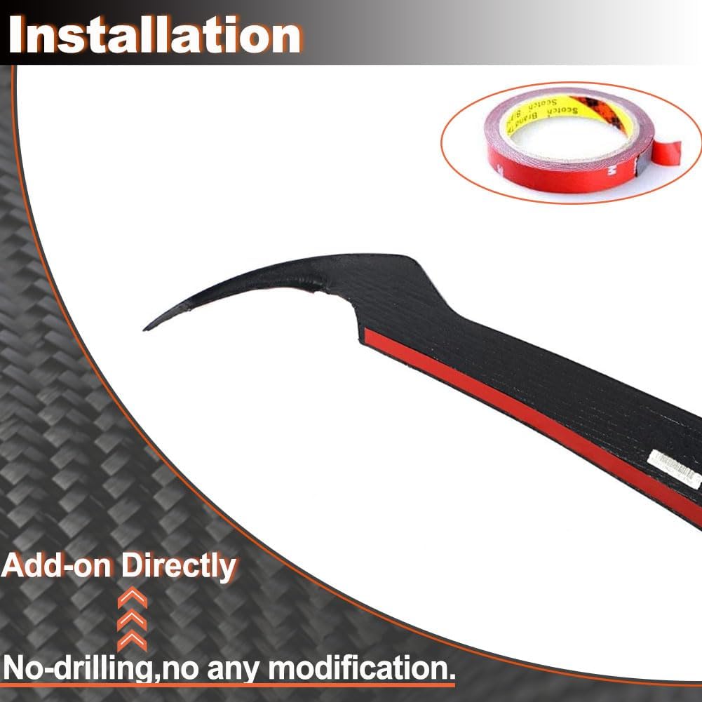 MCARCAR KIT C8 Front Canards Splitters for Chevrolet Corvette C8 2020-2024 Front Bumper Side Canards Dive Plane Air Vent Fins Intake Grill Inserts