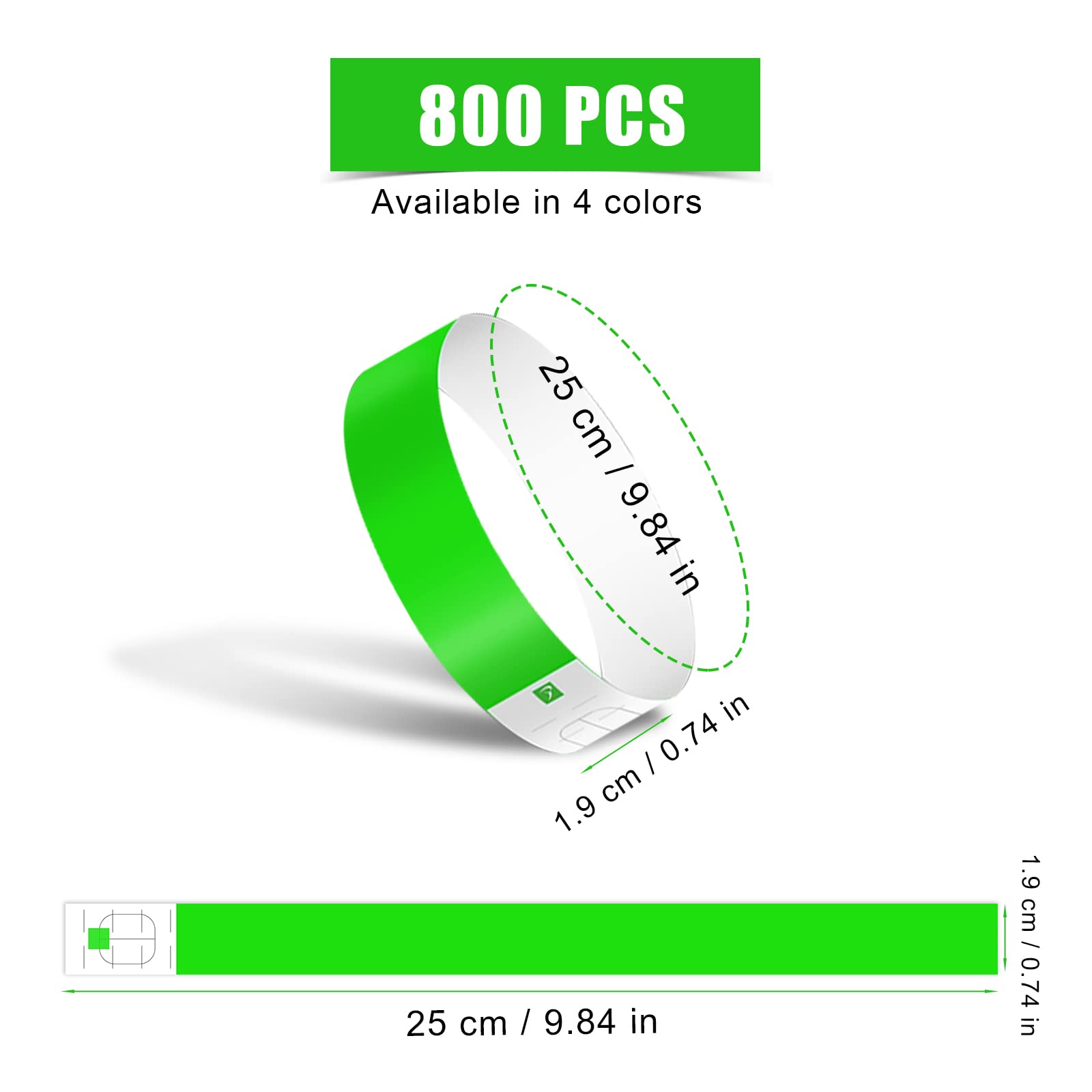 500st Papieren Polsbandjes, Waterdicht Neon Polsbandjes Papieren Armbanden voor Evenementen Entree Polsbandjes voor Muziekfestival Concert Wedstrijd (Blauw