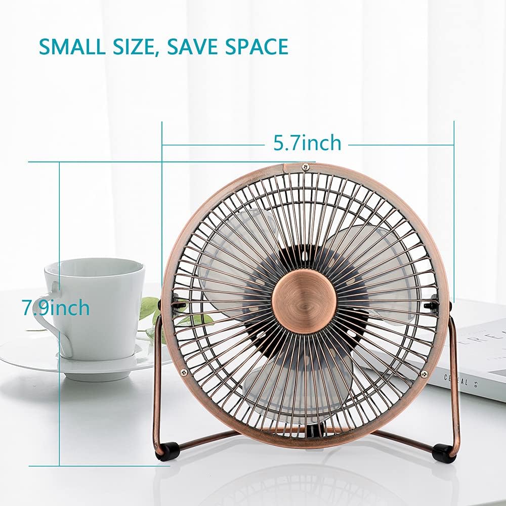 6 Inch Blade Desktop USB Fan, USB Powered, Personal Table Fan, Mini Cooling Fan, Small Desk Fan : Everything Else