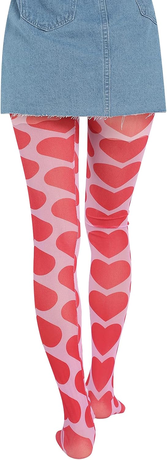 NUFIWI Women Sexy Sheer Patterned Tights Leggings Pantyhose Stockings Colorful Y2k Funky Tights Vintage 90s Streetwear - Image 4