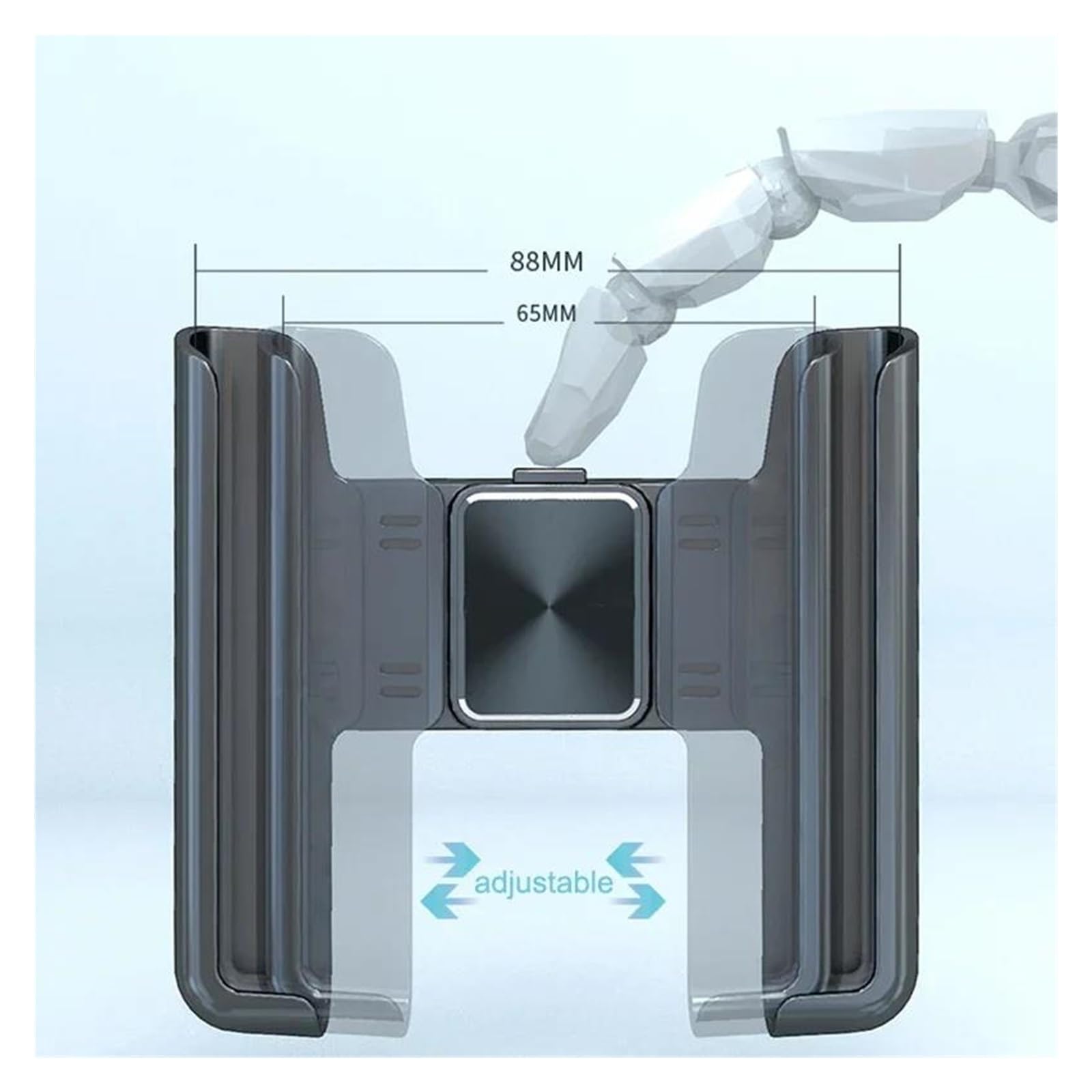 Porta Cellulare Auto Supporto per telefono girevole a 360°, universale, con clip per bocchetta dell'aria per auto, supporto GPS(Silver)