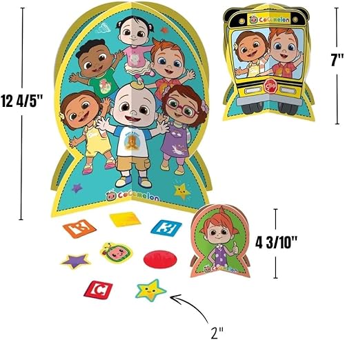 Miniatura 2 de Kit de centro de mesa (juego de 27 piezas)  Alta calidad y resistente, perfecto esencial para fiestas temáticas y eventos, Cocomelon