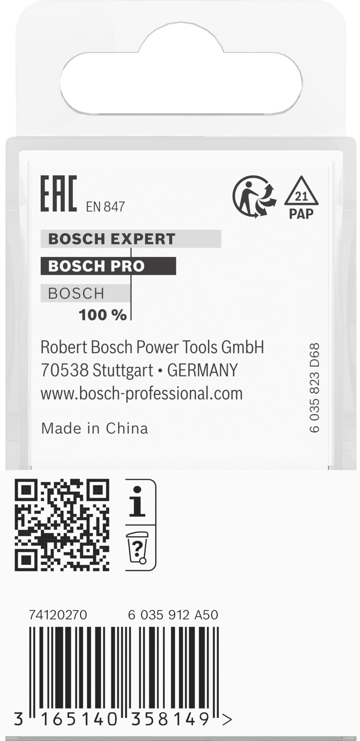 Bosch 2608628353 Fresa per Incastri 8 mm, D1 25 mm, L 5 mm, G 58 mm